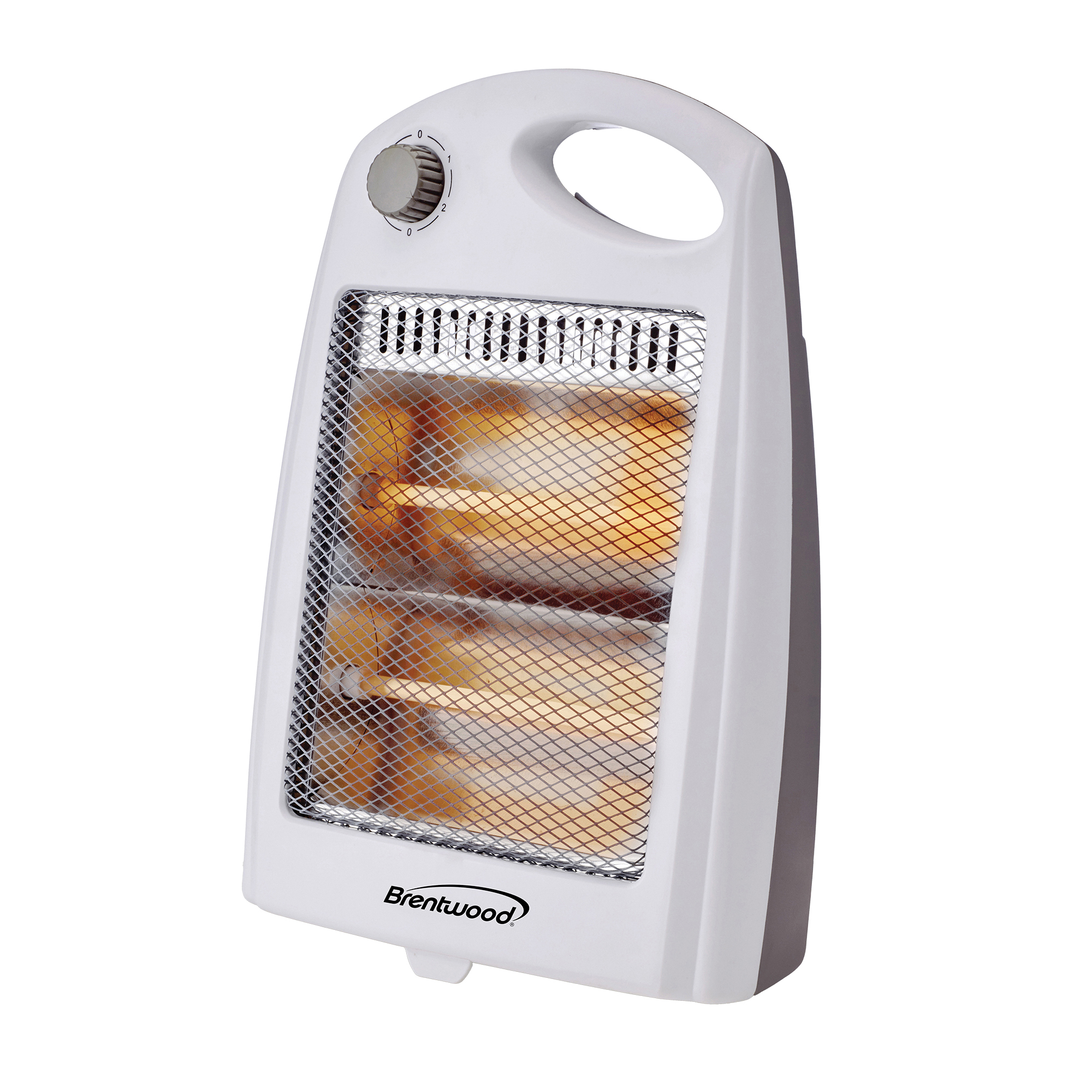 Brentwood Kool Zone Portable Quartz Space Heater — 800W Max, 2 Heat Levels, Safety Tip-Over Switch, White, Model# H-Q801W